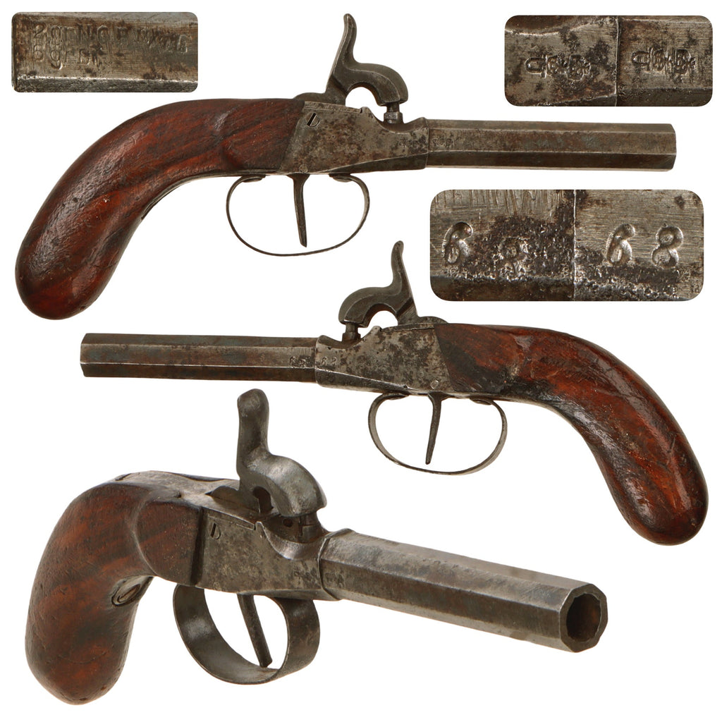 Original Victorian Era German Single Shot Percussion Pistol Serial 68 - Circa 1860 Original Items