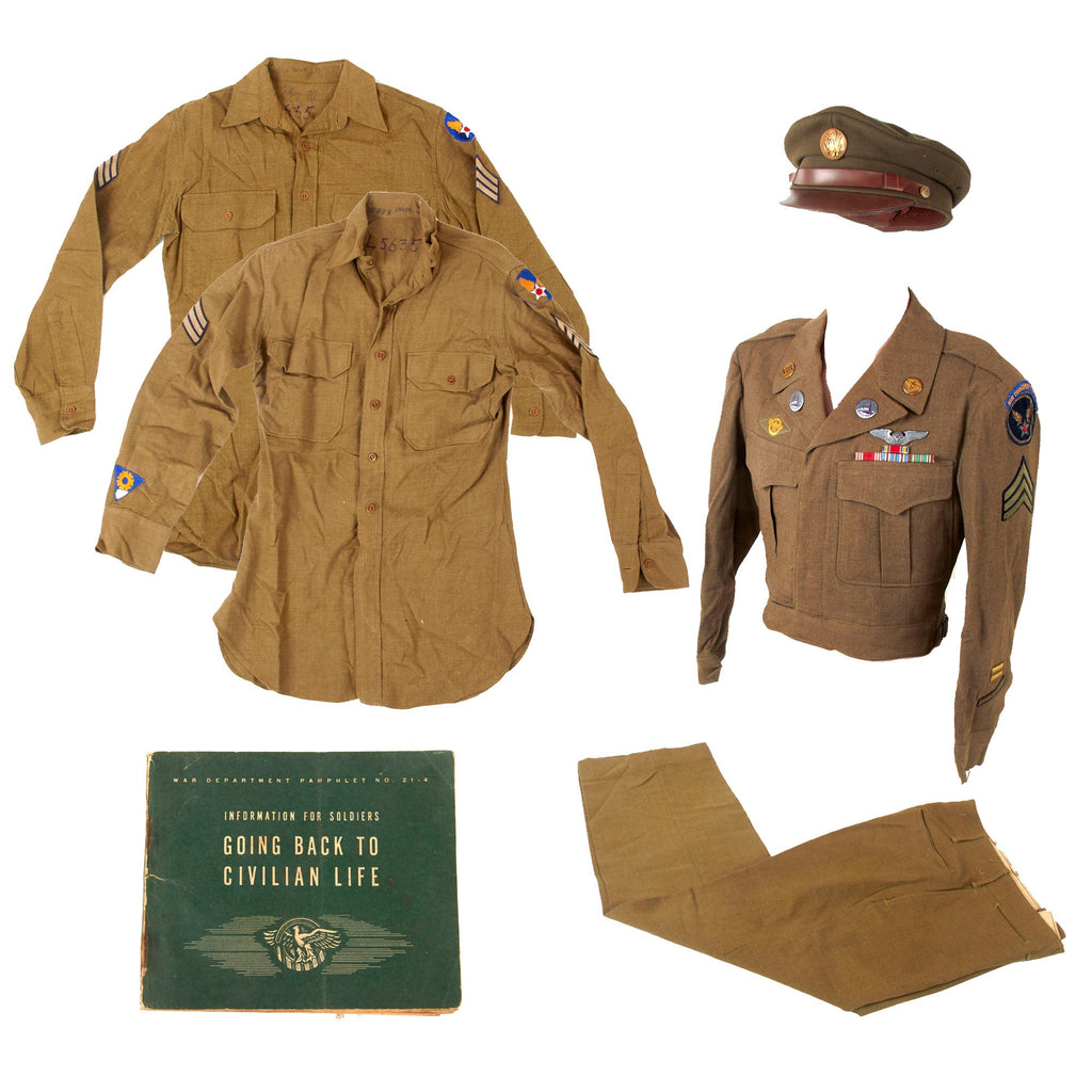 Original U.S. WWII Air Transport Command Uniform Group with Bullion SSI and Sterling Air Crew Wings Original Items