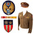 Original U.S. WWII AAF CBI 10th Air Force Custom-Tailored Ike Jacket Uniform Set with Bullion Patches & Visor Cap Original Items