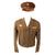 Original U.S. WWII AAF CBI 10th Air Force Custom-Tailored Ike Jacket Uniform Set with Bullion Patches & Visor Cap Original Items