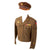 Original U.S. WWII AAF CBI 10th Air Force Custom-Tailored Ike Jacket Uniform Set with Bullion Patches & Visor Cap Original Items