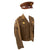 Original U.S. WWII AAF CBI 10th Air Force Custom-Tailored Ike Jacket Uniform Set with Bullion Patches & Visor Cap Original Items