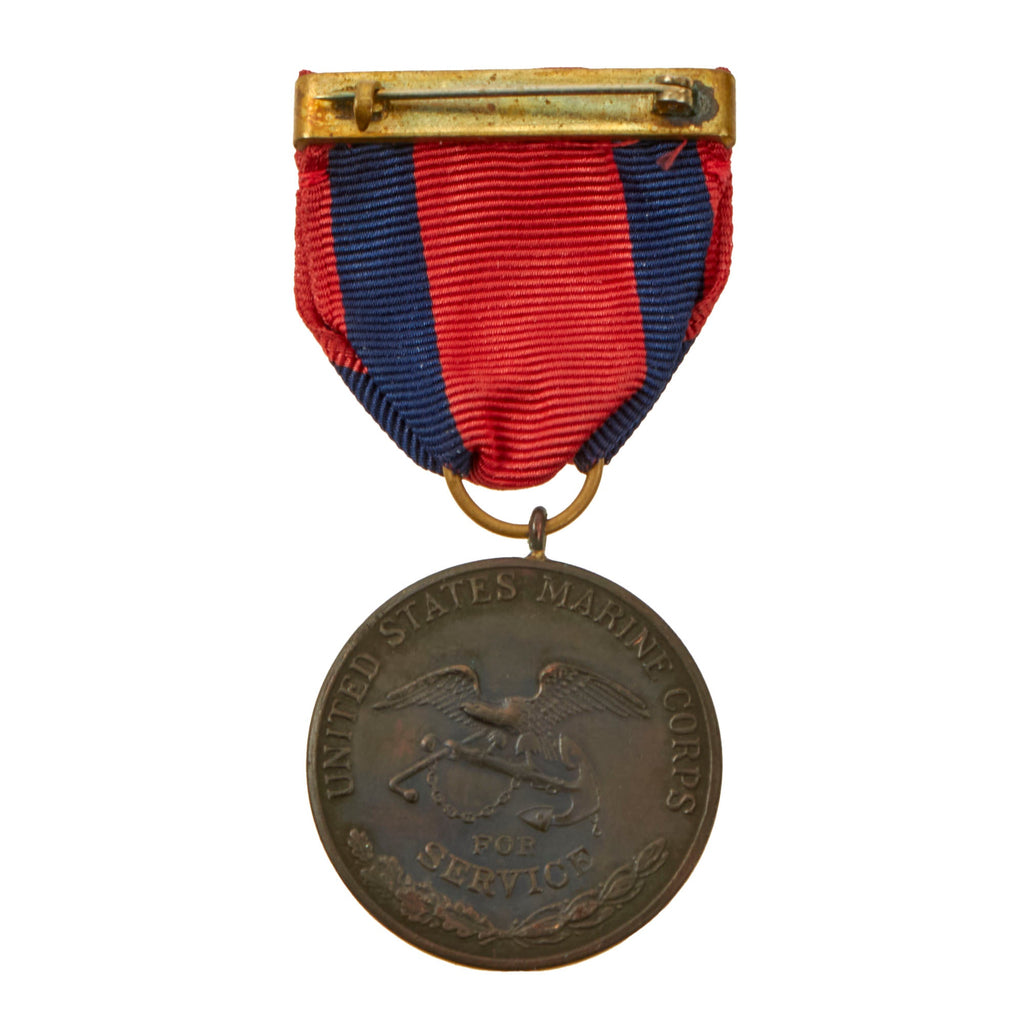 Original U.S. WWI Era Marine Corps 1912 Nicaraguan Campaign Medal Restrike with Early Wrap Brooch Original Items