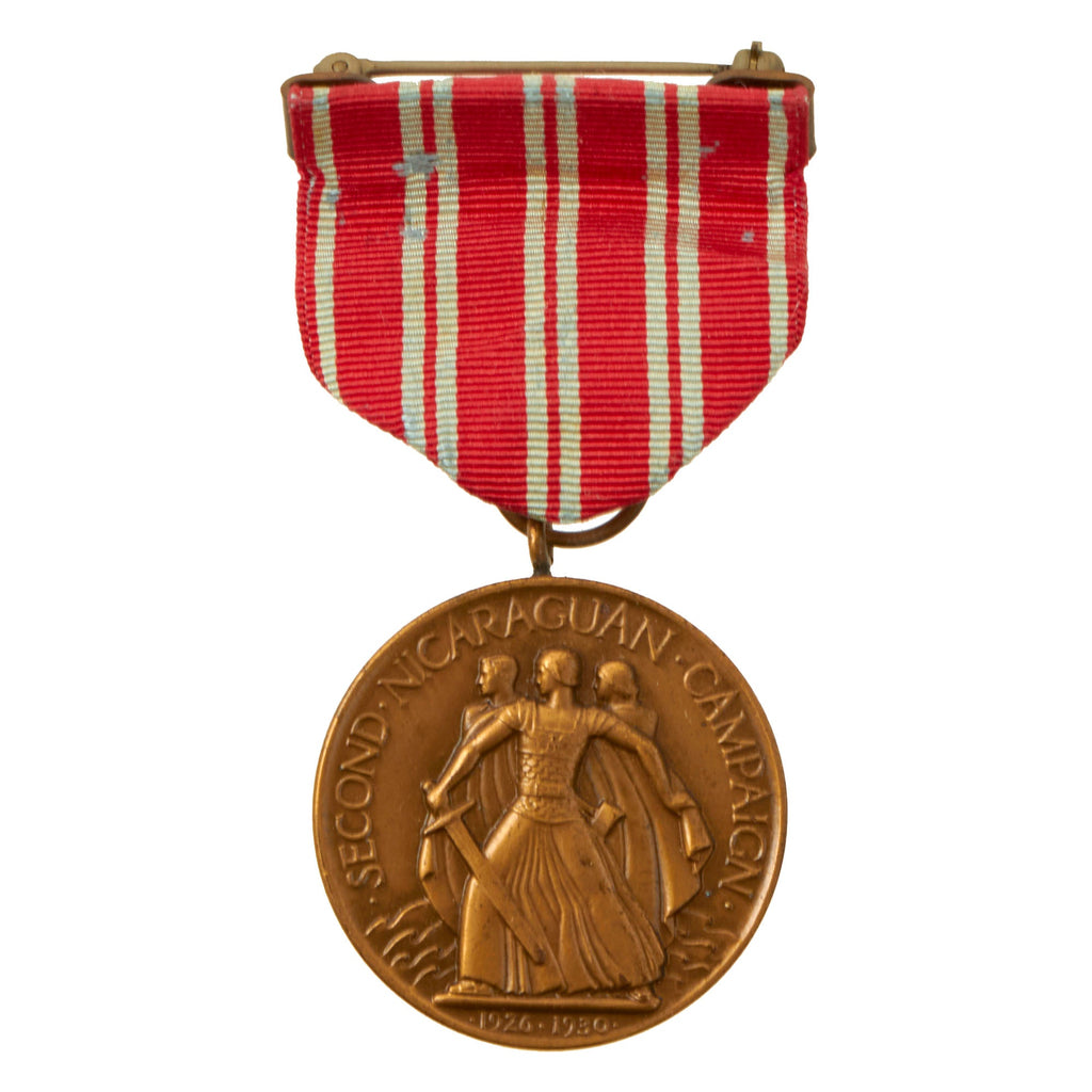 Original U.S. Nicaraguan Civil War United States Marine Corps M. No. Rim Numbered Second Nicaraguan Campaign Medal - M. No. 1093 Original Items