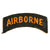 Original U.S. WWII Rare 101st Airborne Division White Tongue Patch with Green Back & Detached Rocker - Type 6 Original Items