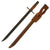 Original Japanese Late WWII Arisaka Type 30 Last Ditch Bayonet with Wood Scabbard and Rubberized Canvas Frog by Toyoda Automatic Loom Original Items