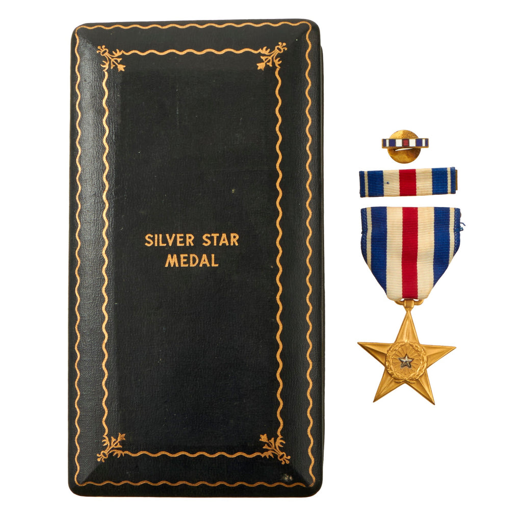 Original U.S. WWII Silver Star Set With Pin & Proper Presentation Case Original Items