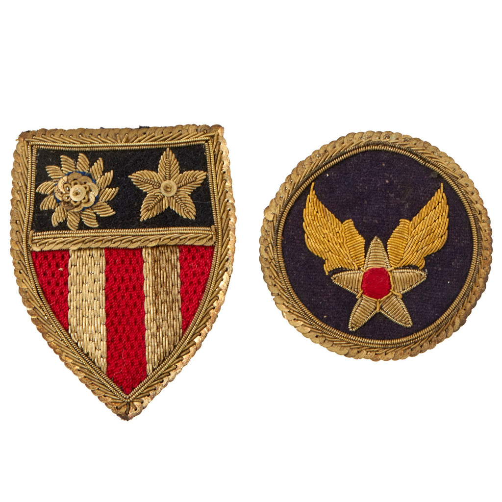 Original U.S. WWII Bullion Theater-Made Army Air Forces & CBI China Burma India Patch Set - Outstanding Matched Set Original Items