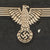 Original German WWII SS EM/NCO Second Pattern BeVo Embroidered Left Sleeve Eagle Insignia - Schutzstaffel Original Items