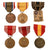 Original U.S. WWI - WWII Medal Lot with WWII Engraved Purple Heart Set & Early Medal Restrikes - Named Navy Good Conduct Medal - 18 Medals Total Original Items