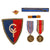 Original U.S. WWI - WWII Medal Lot with WWII Engraved Purple Heart Set & Early Medal Restrikes - Named Navy Good Conduct Medal - 18 Medals Total Original Items
