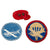 Original U.S. WWII Airborne Patch & Insignia Lot - 101st & 82nd Divisions, Oval with Campaign Stars & Paraglider Garrison Cap Patches - 7 Pieces Total Original Items
