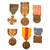 Original U.S. WWI AEF Medal & Ribbon Lot with 1st Division Victory Medal & Rare St. Mihiel Medal Original Items