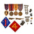 Original U.S. WWII Marine Corps Medal & Insignia Lot - Medal Bar & Patches Original Items