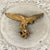 Original German WWII Luftwaffe Officer's "Droop Tail" Eagle Aluminum Dress Brocade Belt Buckle with Clasp Original Items