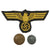 Original German WWII Kriegsmarine Insignia Grouping - Breast Eagles, Sleeve Chevrons, and More - 13 Items Original Items