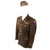 Original U.S. WWII Early War 1st Armored Division Colonel’s Uniform with Enamel Division Pins, Garrison Cap, and Patched Shirt - Great Research Potential Original Items