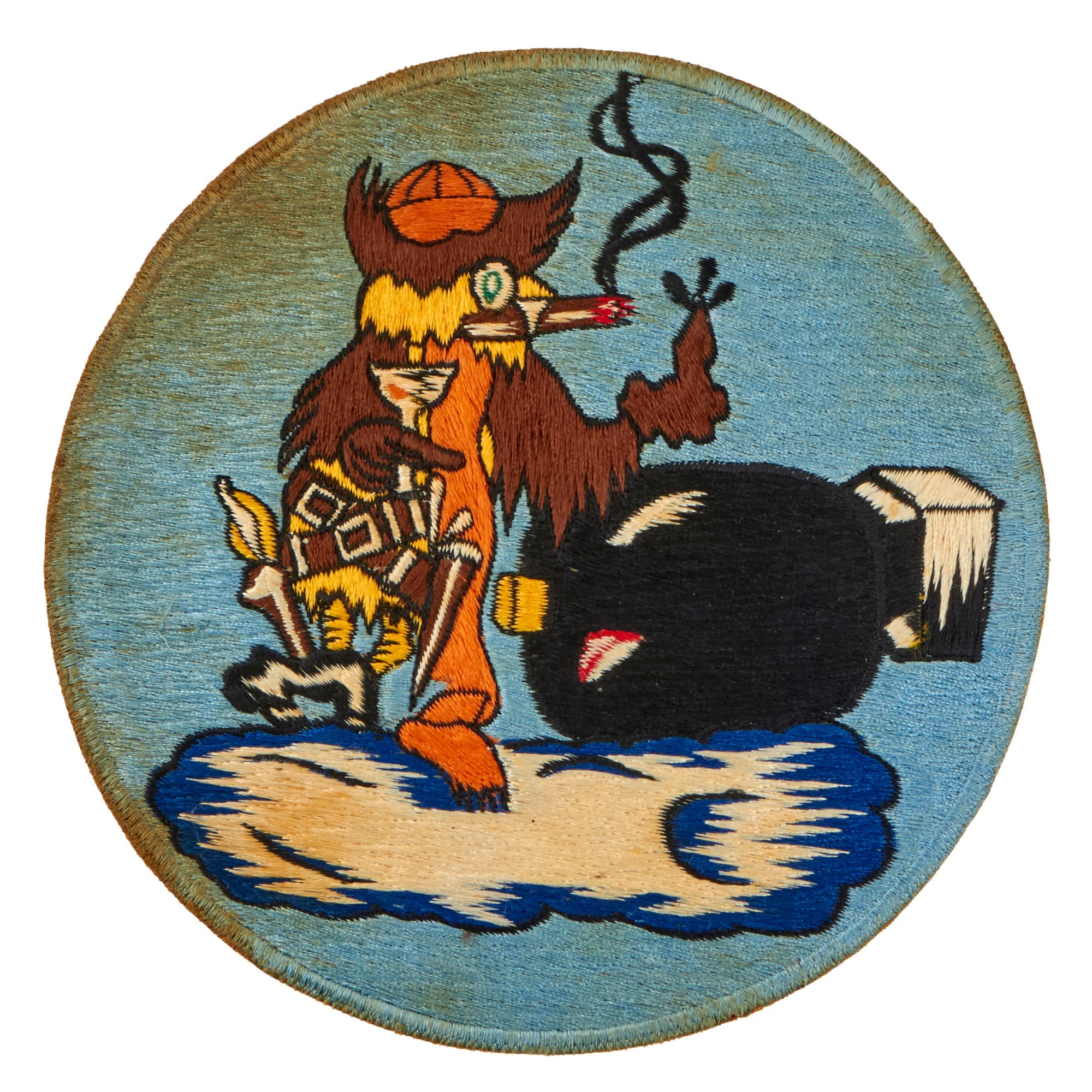 Original U.S. WWII AAF 343rd Bombardment Squadron Patch - Ploesti
