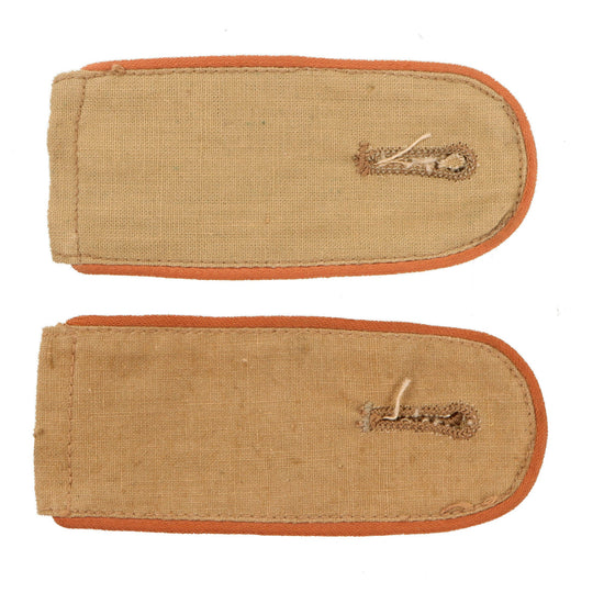 Original German WWII Luftwaffe Signals DAK Tropical Enlisted Shoulderboards - Matched Pair Original Items