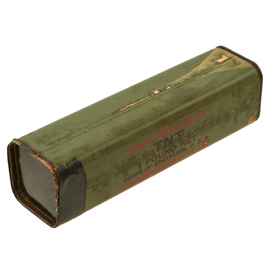 Original U.S. WWII Corps of Engineers High Explosive TNT 1 Pound Block - INERT Original Items
