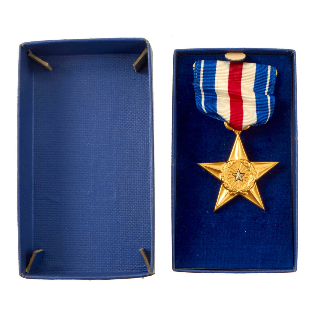 Original U.S. WWII Silver Star Medal by N.S. Meyer Inc. in Issue Box Dated 1943 Original Items
