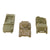 Original U.S. WWII Vehicle Identification Model Set with Willys MB “Jeep”, M3 Stuart Light Tank, and DUKW (Duck) Amphibious Vehicle Original Items