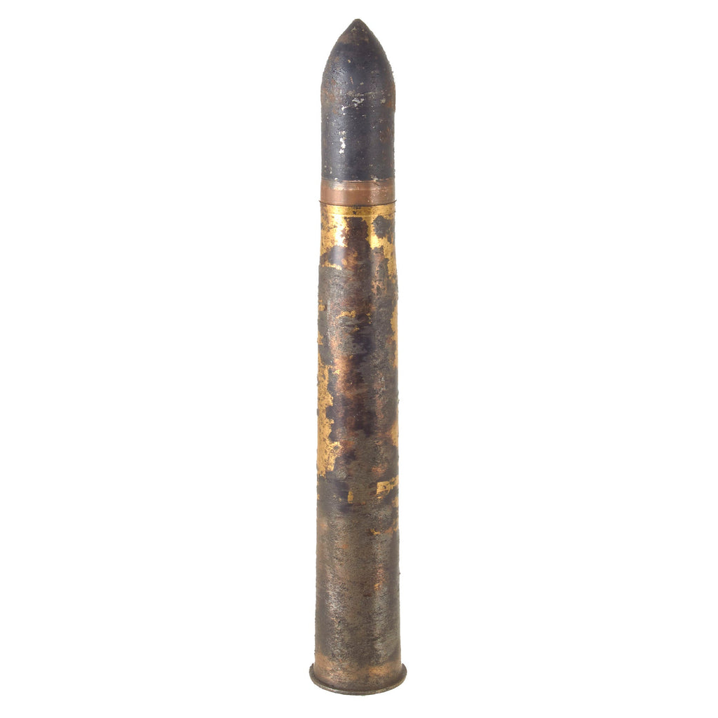 Original German Pre WWII Inert PAK 36 Armor Piercing 3.7cm Shell Dated 1938 - 37mm Anti-Tank Original Items