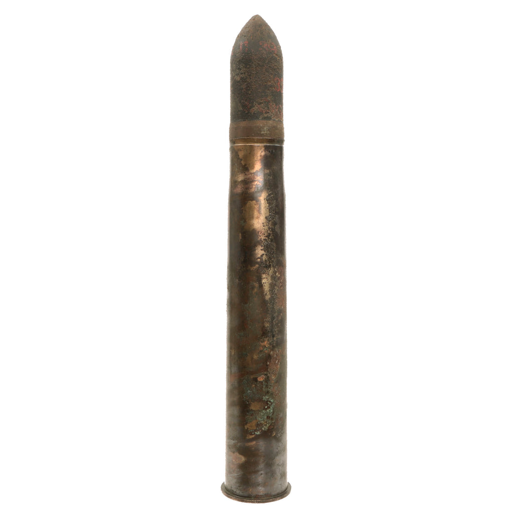 Original German Pre WWII Inert PAK 36 Armor Piercing 3.7cm Shell Dated 1936 - 37mm Anti-Tank Original Items