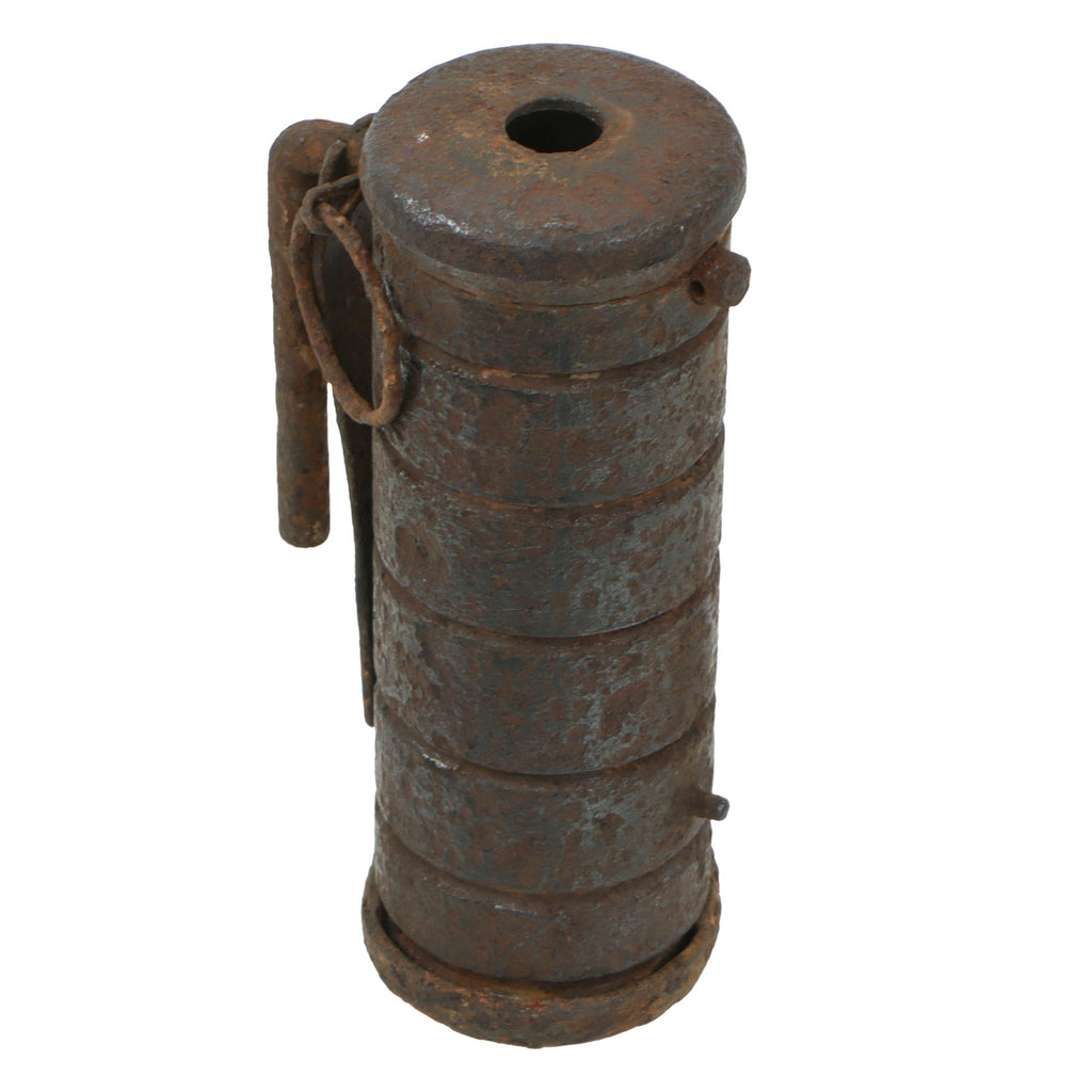 Original Austro-Hungarian WWI Swiss-made Inert Cylinder Hand Grenade with Pull Ring - Zylindergranate Original Items
