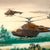 Original U.S. Cold War Andy Whyte Sikorsky Corporation Concept Art Painting of Sikorsky Experimental Aerial Armored Reconnaissance Vehicle, AARV Being Shot at in Vietnam, ca.1960s - 19⅞ x 29⅞”