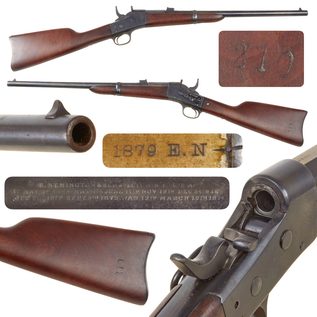 Original Argentine Remington Rolling Block Model 1879 E.N. Saddle Ring Carbine in .43 Spanish Caliber Original Items