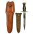 Original U.S. WWII Rare Ernest “Mooney” Warther Fighting Knife With Correct Scabbard and Custom Outer Sheath by F. Mueller of Denver - Dated 1944 - From Collection of American Edged Weapon Museum Original Items