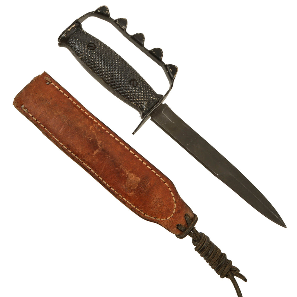 Original U.S. Vietnam War Custom Made Knuckle Knife with Gerber Mk. II Sheath - From Collection of American Edged Weapon Museum Original Items