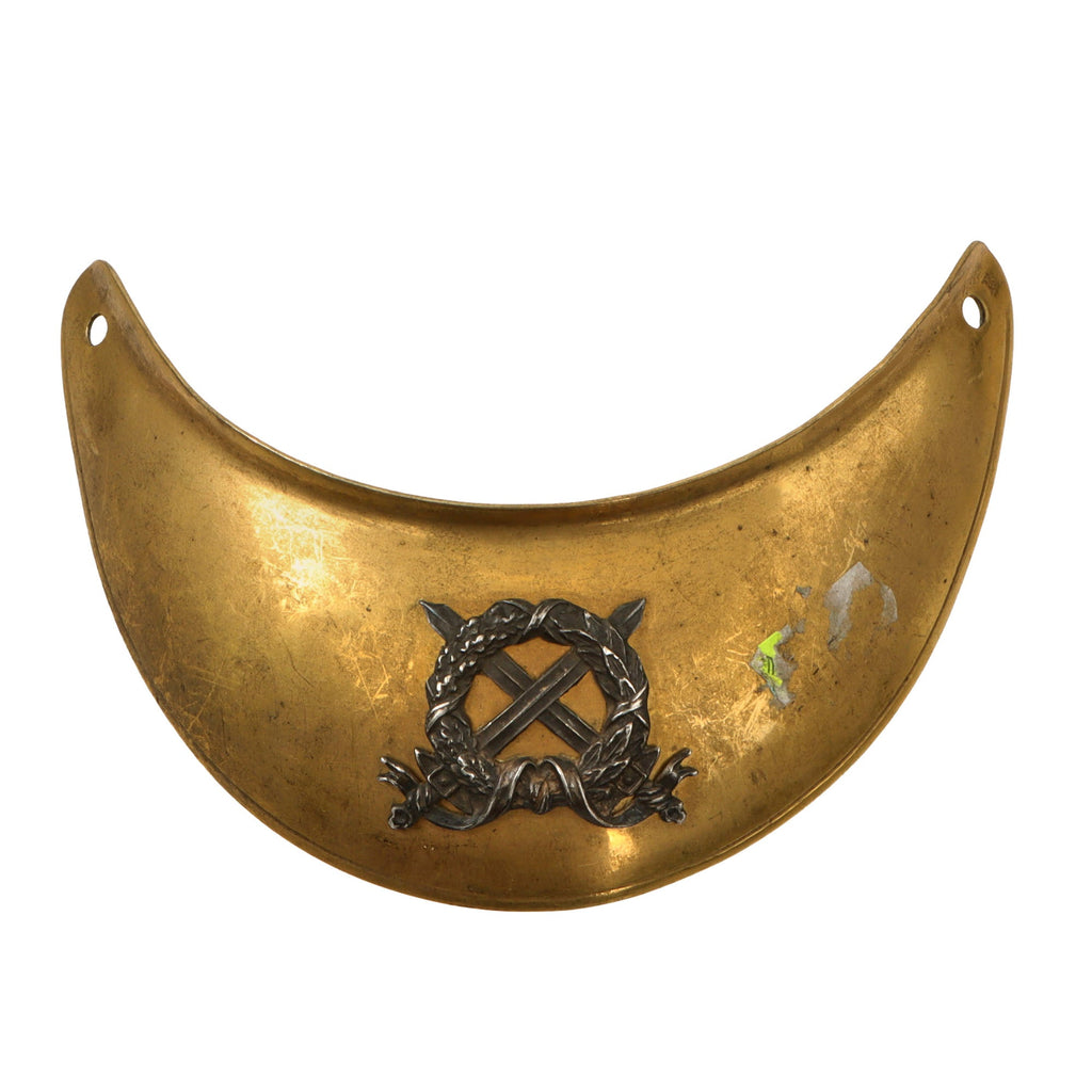 Original French 2nd Empire Model 1872 Officer D’Infanterie Gorget Original Items