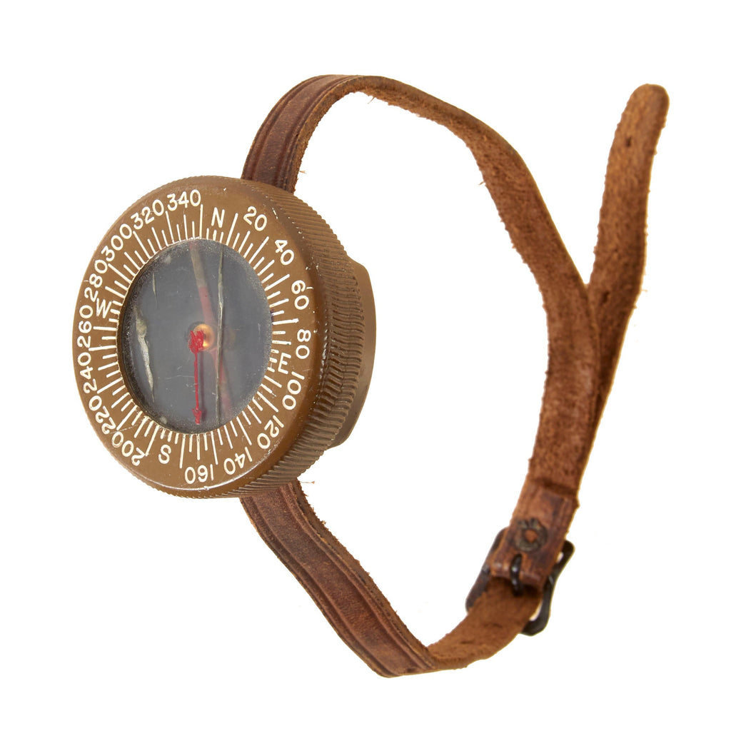 Original U.S. WWII US Army Corps of Engineers Wrist Compass by Superior Magneto Corporation with Leather Wristband Original Items