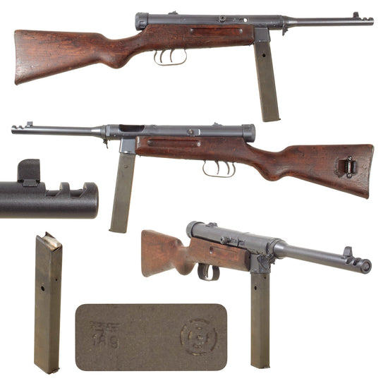Original WWII Italian Beretta MP38/44 Smooth Barrel SMG with Display Magazine - German MP 738(i) Original Items