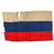 Original Imperial Russian WWI French-Made Russian Tri-Color Flag with Brest Stamp & Tearing - 27 x 43” Original Items