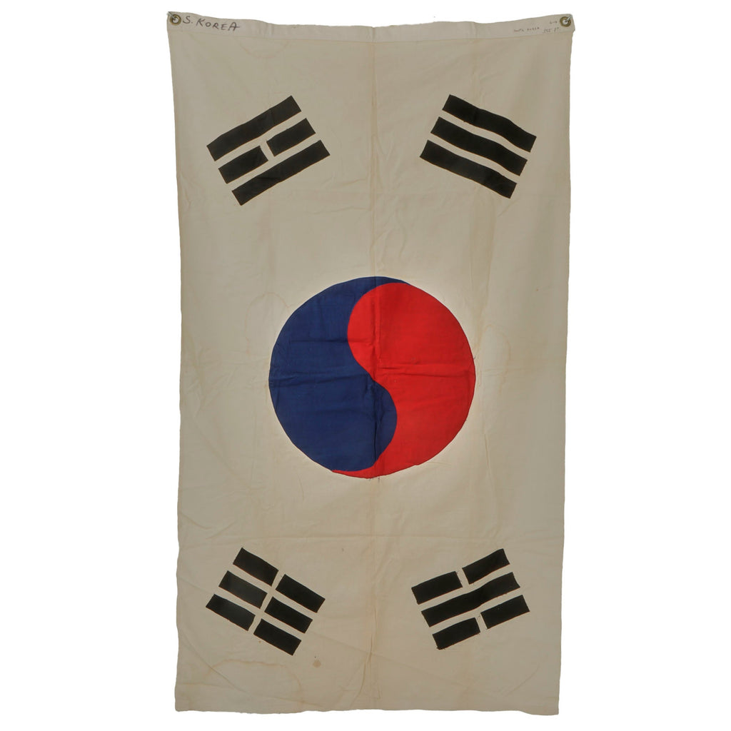 Original U.S. Korean War Era South Korean Large Size Flag - 33 x 57” Original Items