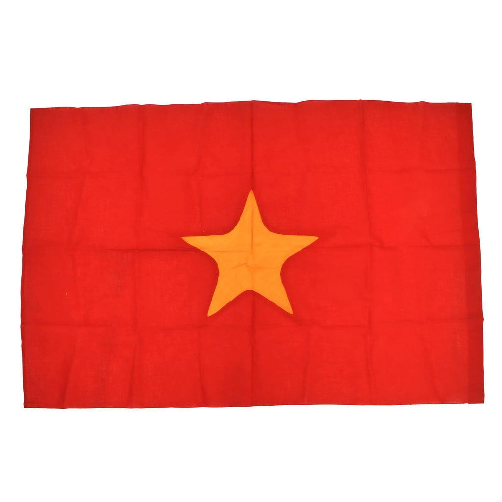 Original U.S. Vietnam War Bringback Large North Vietnamese People’s Army Flag - 30 x 45” Original Items