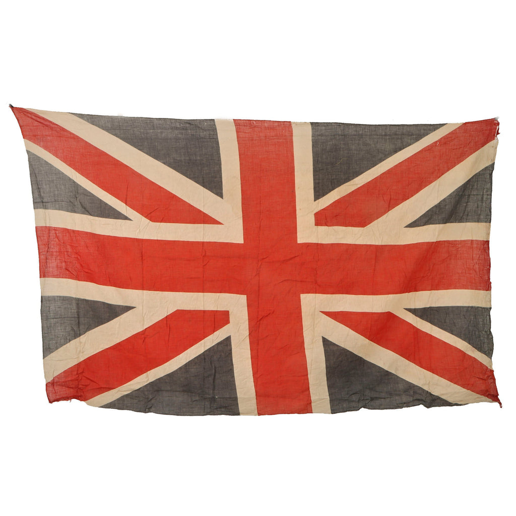 Original British WWI Era Large Union Jack Printed Wool Flag - 41 x 60” Original Items
