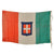 Original Italian WWI Multi-Piece Silk Kingdom of Italy Flag With Multi-Piece Stitched Savoy Coat of Arms and Tie Strings - 36 x 56” Original Items