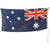 Original Australian Post-WWII Era Applique Large Heavy Cotton Flag by Evan Evans of Melbourne - Official Flagmaskers for XVIth Olympiad 1956 - 31 x 70” Original Items