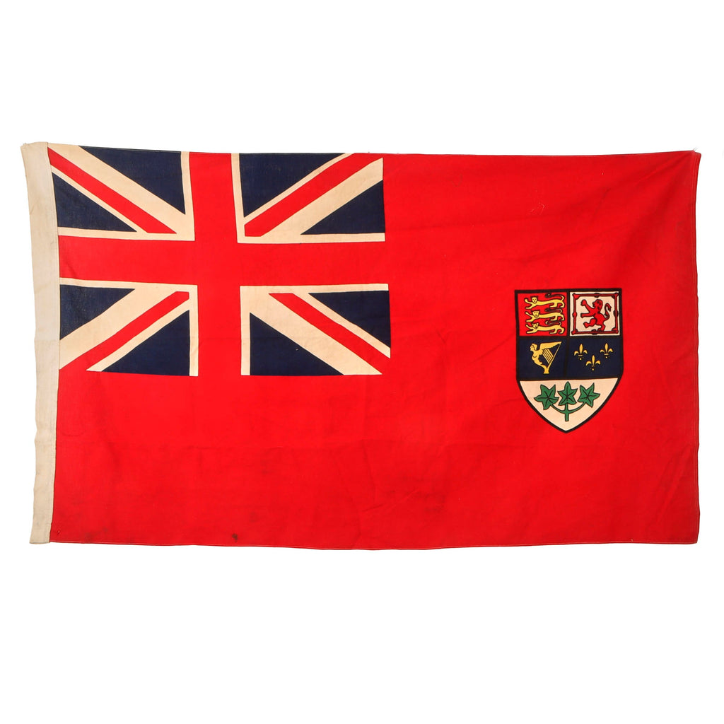 Original Canadian WWII Red Ensign Flag - 34 ½ x 58” Original Items