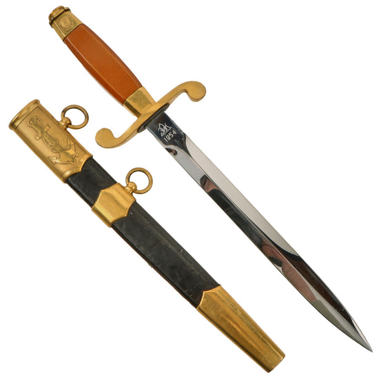 Original Soviet Cold War Naval Dagger with Scabbard - Dated 1954 - Serial N28216 Original Items
