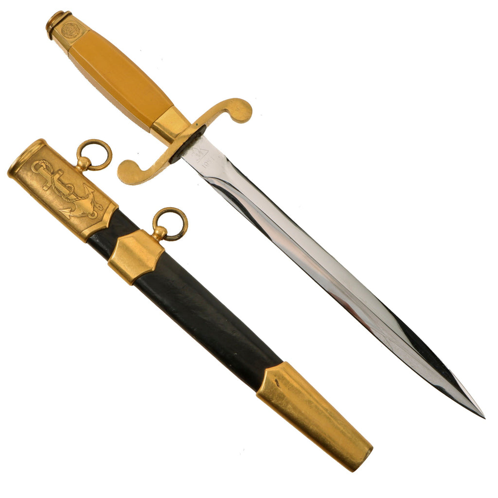 Original Soviet Cold War Naval Dagger with Scabbard - Dated 1951 - Serial N07216 Original Items