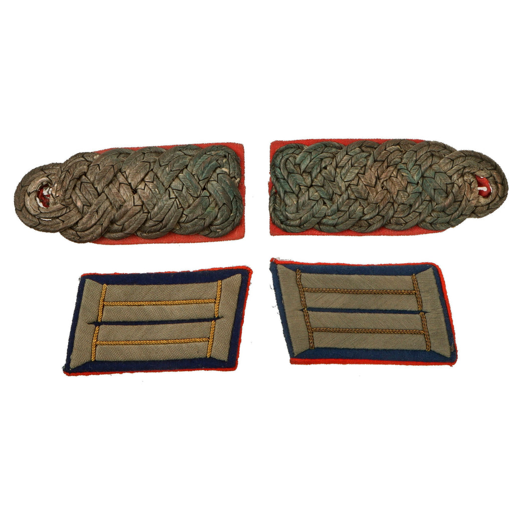 Original Imperial German WWI Medical Corps Major Shoulder Board and Collar Tab Set Original Items