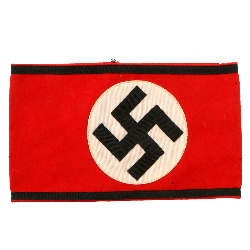 Original German WWII  SS Member's Wool & Rayon Multi-Piece Armband Original Items