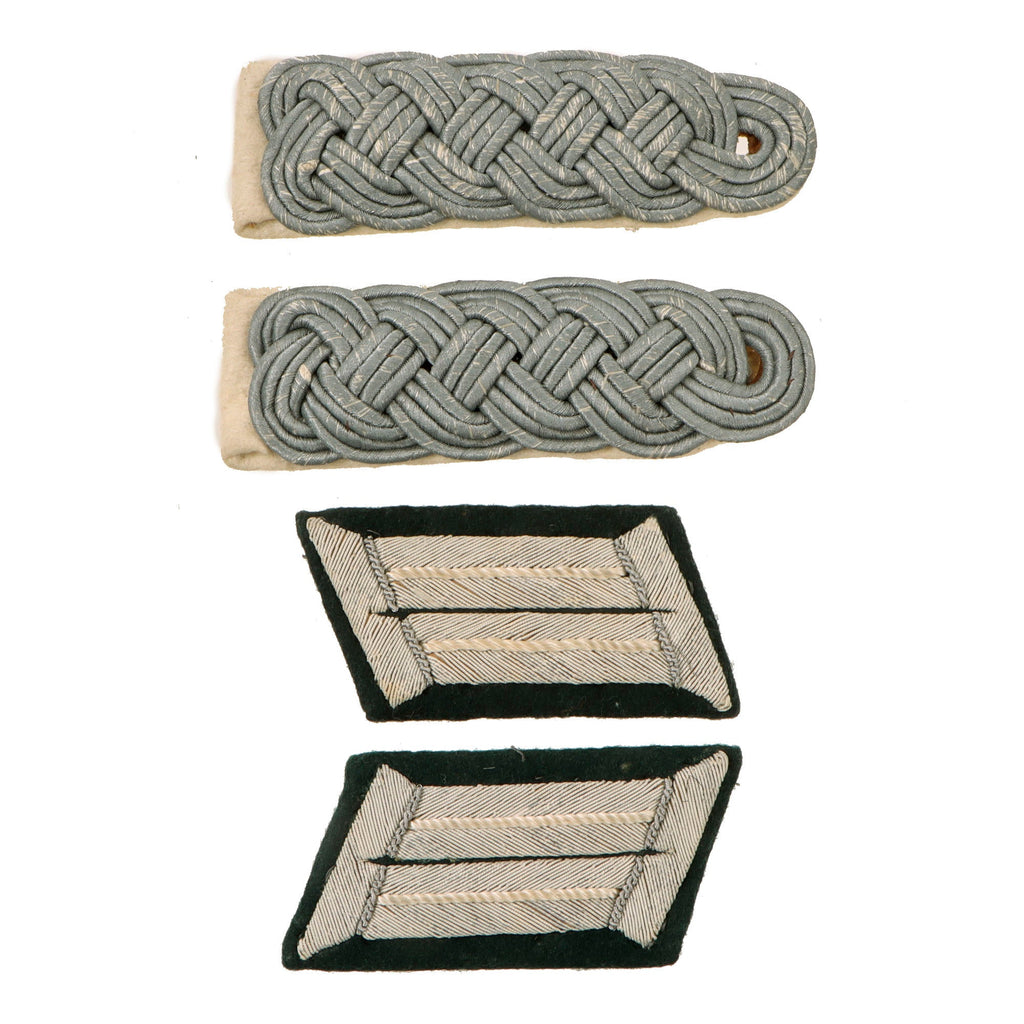 Original German WWII Heer Army Infantry Major Officer Uniform Rank Insignia Set - Collar Tabs & Shoulder Boards Original Items