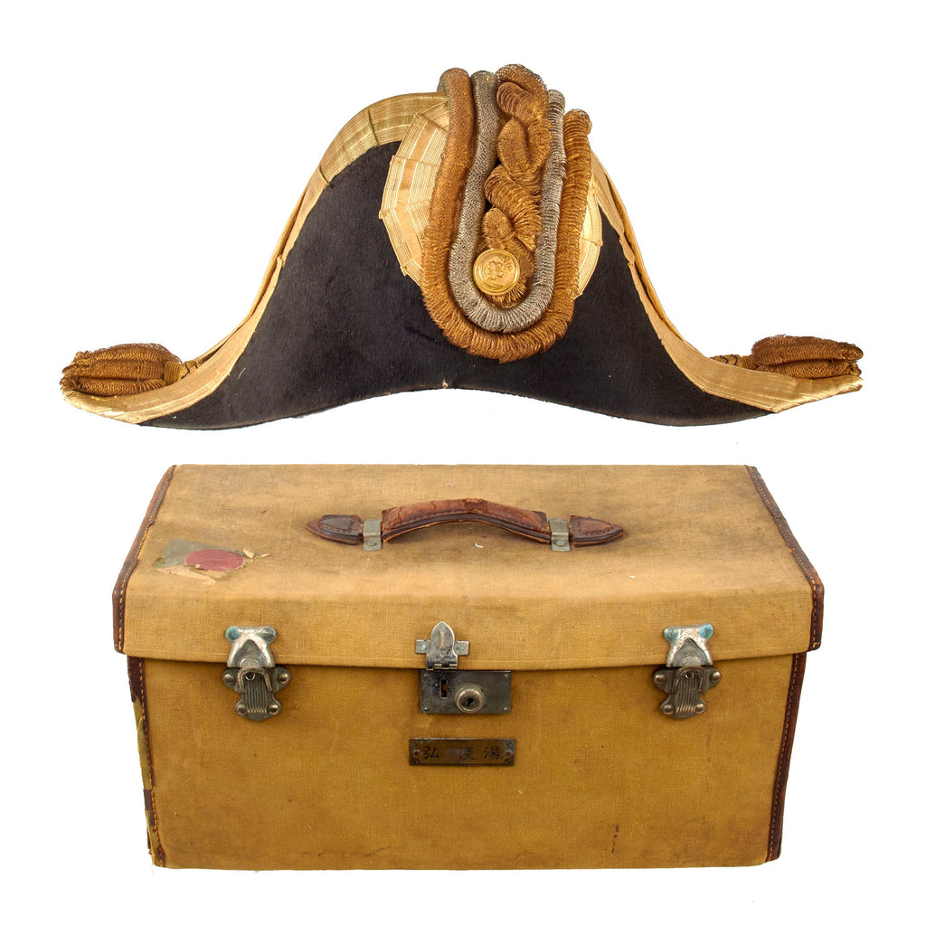 Original Imperial Japanese WWII Navy Admiral’s Chapeau in Original Case - Koasayu Original Items
