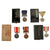 Original Japanese WWII Lot of Five Medals with Four in Original Boxes - Taisho Enthronement, The 1937-45 China Incident War Medal, Order of the Sacred Treasure, and Dark Blue Medal of Honor Original Items